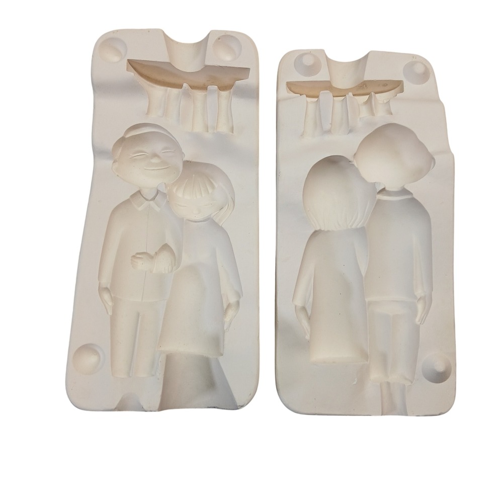 Vintage 1972 Duncan Ceramic Mold The Three of Us Couple Figurine 1041A Fresno CA